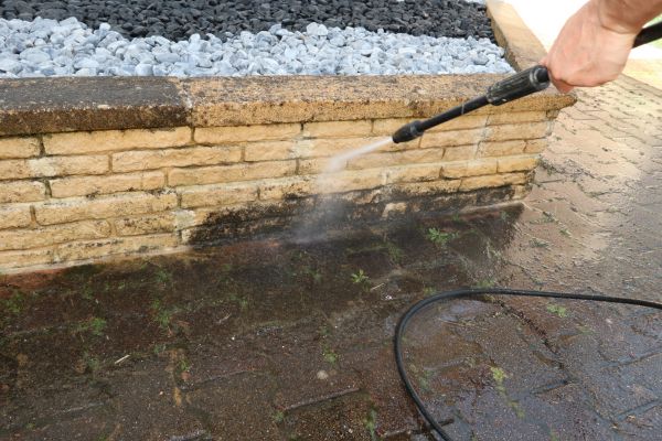 Retaining Wall Power Washing in Jackson
