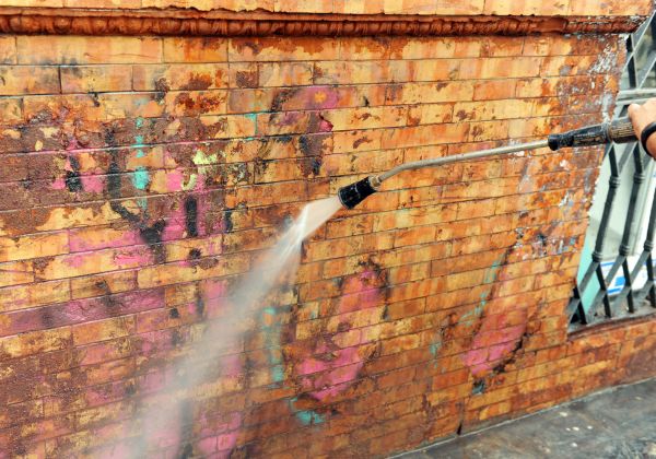 Brick Graffiti Cleaning in Jackson