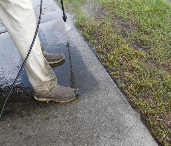Concrete Slab Powerwashing in Jackson